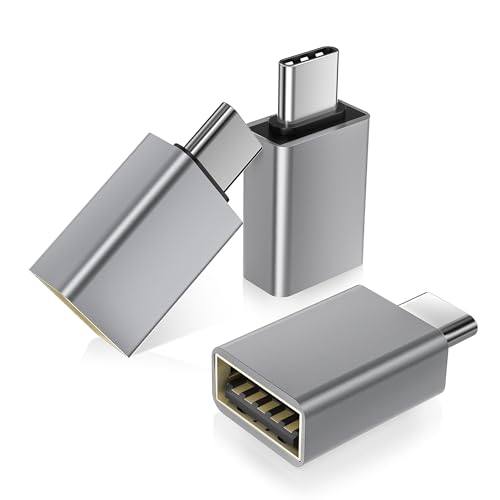 Adapter USB C Stecker auf USB 3.0 Buchse, 3 Stück, Konverter Thunderbolt 3 Typ C OTG für MacBook Pro 2022, iPad Mini 6 Air 4 5 Generation, Surface Go, Microsoft Galaxy S23 23 S21 S22 Plus Ultra von Basesailor
