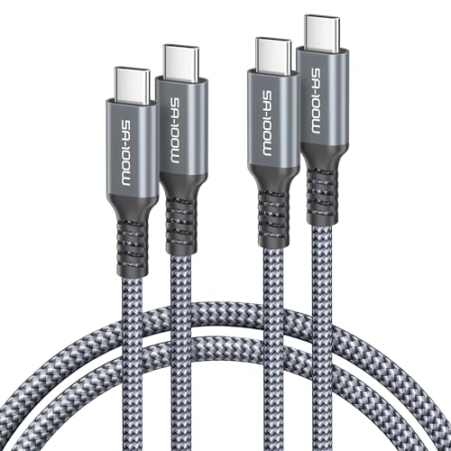 Basesailor Für iPhone 16 Ladekabel,USB C zu Typ C 100W Kabel 1M 2Stück,PD Schnellladekabel für Samsung Galaxy S22 S23 S24 S25 FE Plus Ultra,Tab S9,A54 A53,Z Flip Fold,MacBook Air 5,iPhone 15 Max 16e von Basesailor