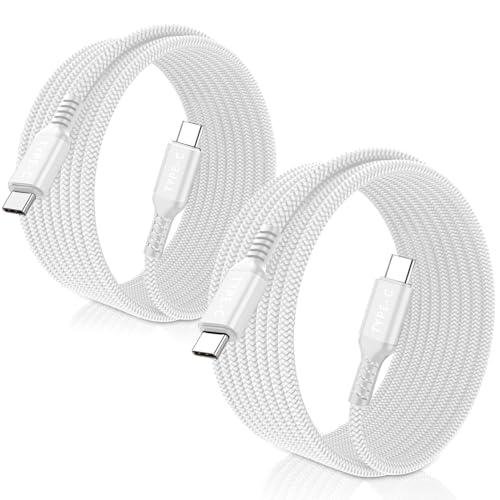 Basesailor USB C zu USB C 100W Kabel 0.3M 2Pack,Schnellladekabel PD Ladekabel für MacBook Pro Mac Air 5,iPad Pro 11 12.9 2024,Samsung Galaxy Note 10 20 S20 Fe Plus Ultra Z Fold Flip 4,iPhone 16 15 Max von Basesailor