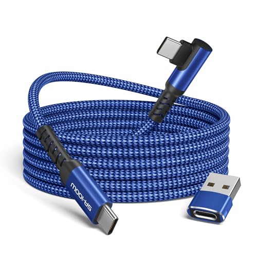 Basesailor Ladekabel für Samsung Galaxy A55, USB C auf Typ C 100W Kabel 3M mit USB A Adapter,90 Grad Winkel PD Schnellladekabel für MacBook Pro Mac Air 2022,S25 S24,S23 FE Plus Ultra,A54 A53 A35 A25 von Basesailor