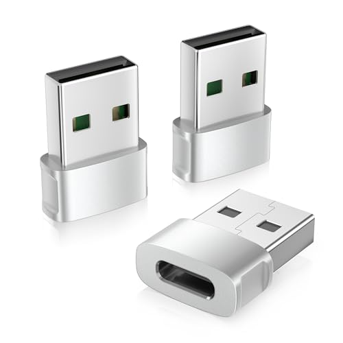 Basesailor USB auf USB C Adapter für iPhone 16 16e 15 Pro Max 3Pack,USBC Buchse zu USB A Auto Stecker Ladegerät für iPad Mini 7,iWatch 10,Samsung Galaxy S25 S24 A55,Z Flip Fold 5,Carplay Basesailor USB auf USB C Adapter für iPhone 16 16e 15 Pro Max 3Pack,USBC Buchse zu USB A Auto Stecker Ladegerät für iPad Mini 7,iWatch 10,Samsung Galaxy S25 S24 A55,Z Flip Fold 5,Carplay von Basesailor