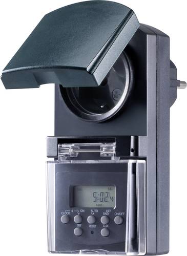 Basetech BT-2106308 Steckdosen-Zeitschaltuhr digital Wochenprogramm 1800W IP44 Countdown-Funktion, Z von Basetech