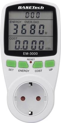 Basetech EM-3000 Energiekosten-Messgerät Kostenprognose (BT-1611632) von Basetech