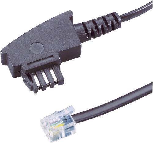 Basetech Fax Anschlusskabel [1x TAE-N-Stecker - 1x RJ11-Stecker 6p4c] 10.00m Schwarz von Basetech