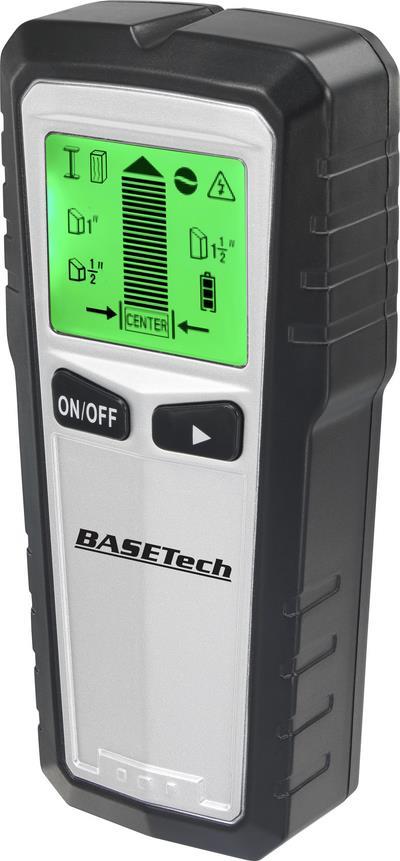 Basetech Ortungsgerät OG-430 TO-6481299 Geeignet für Holz, nicht eisenhaltiges Metall, spannungsführende Leitungen, eisenhaltiges Metall von Basetech