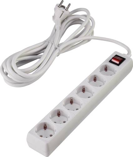 Basetech Steckdosenleiste mit Schalter 6fach Weiß Schutzkontakt Kabellänge: 2.80m 1593797 Basetech Steckdosenleiste mit Schalter 6fach Weiß Schutzkontakt Kabellänge: 2.80m 1593797 von Basetech