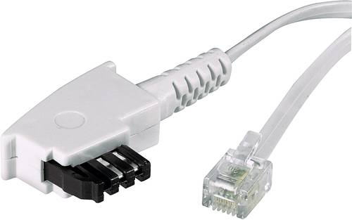 Basetech Telefon (analog) Anschlusskabel [1x TAE-F-Stecker - 1x RJ11-Stecker 6p4c] 10.00m Weiß von Basetech