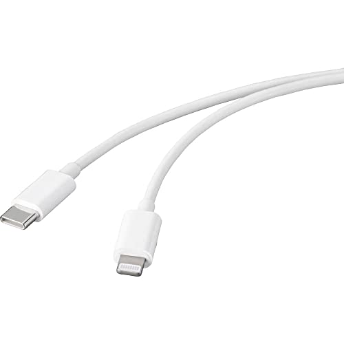 Basetech USB-Kabel USB 2.0 USB-C® Stecker, Apple Lightning Stecker 2.00 m Weiß BT-2347612 von Basetech