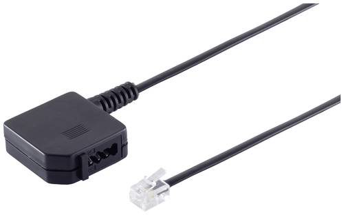 Basetech Western, Telefon (analog) Adapter [1x RJ11-Stecker 6p4c - 1x TAE-F-Buchse] 20.00cm Schwarz von Basetech