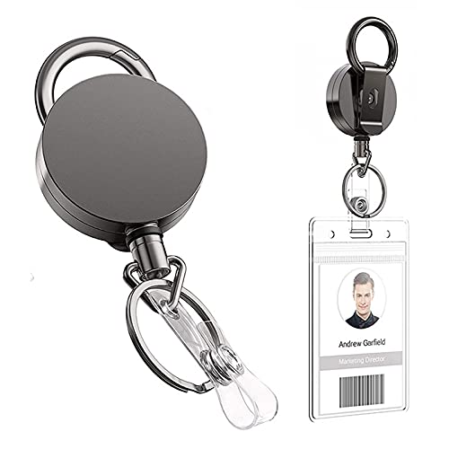 Basetousual 2 Stück Retractable Schlüsselanhänger, Einziehbarer Schlüsselanhänger mit Clip, Tragbarer Erweiterbarer Schlüsselanhänger, Zum Aufhängen von Schlüsseln und Arbeitskarten Basetousual 2 Stück Retractable Schlüsselanhänger, Einziehbarer Schlüsselanhänger mit Clip, Tragbarer Erweiterbarer Schlüsselanhänger, Zum Aufhängen von Schlüsseln und Arbeitskarten von Basetousual
