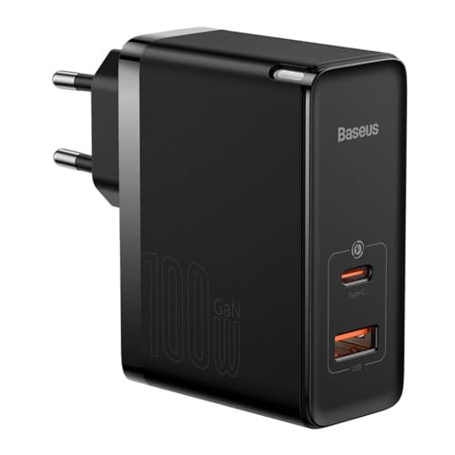 Baseus Travel Charger GaN5 Pro Quick Wall Charger C+U, PD3.0, QC4.0 +, AFC, 100W EU Black (CCGP090201) von Baseus