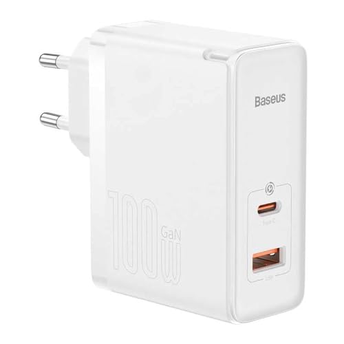 Baseus Travel Charger GaN5 Pro Quick Wall Charger C+U, PD3.0, QC4.0 +, AFC, 100W EU White (CCGP090202) von Baseus