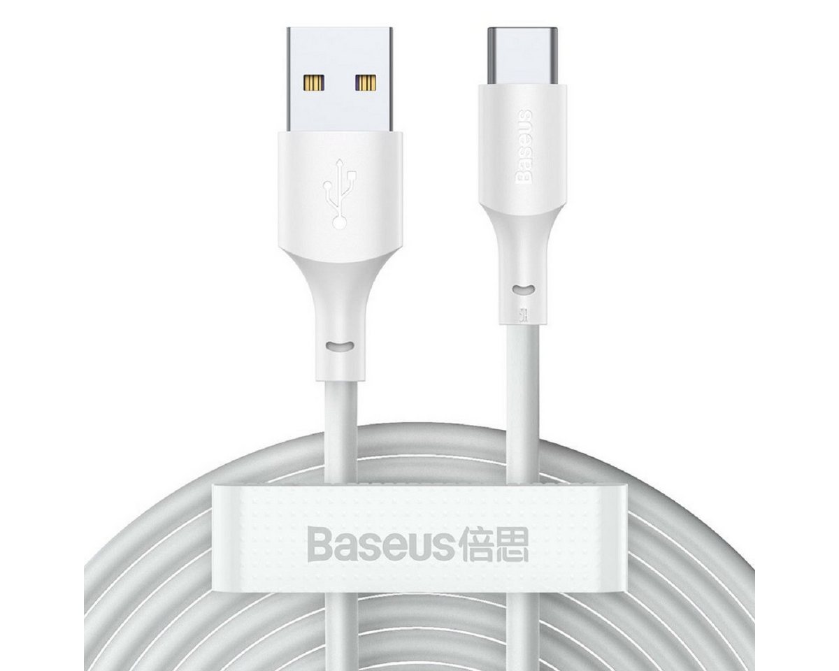 Baseus 2x USB zu USB Typ C Schnellladung 40 W 5 A 1,5 m weiß USB-Kabel Baseus 2x USB zu USB Typ C Schnellladung 40 W 5 A 1,5 m weiß USB-Kabel von Baseus