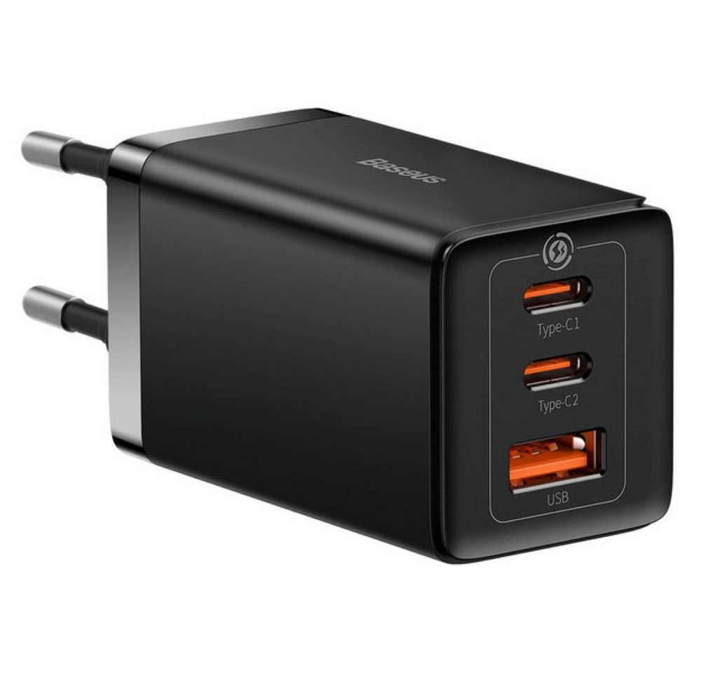 Baseus 2xUSB C 1xUSB 65W Schnellladegerät 100W Kabel - Schwarz Schnelllade-Gerät von Baseus