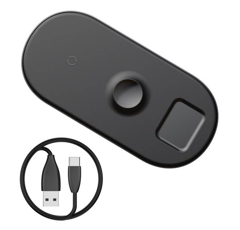 Baseus 3 in 1 Qi Kabelloses Ladegerät Wireless Charger 18W schwarz Wireless Charger von Baseus