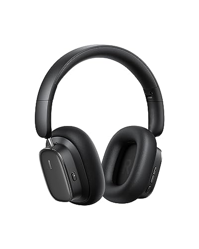 Baseus Aktive Noise Cancelling Kopfhoerer mit 100 Std. Akku, LHDC Hi-Res Sound, Reduziert Geräusche um Bis zu 95%, Raumsound, ENC-Mikrofone, 0,038s niedriger Latenz, Bluetooth 5.3 Kopfhörer Over-Ear von Baseus
