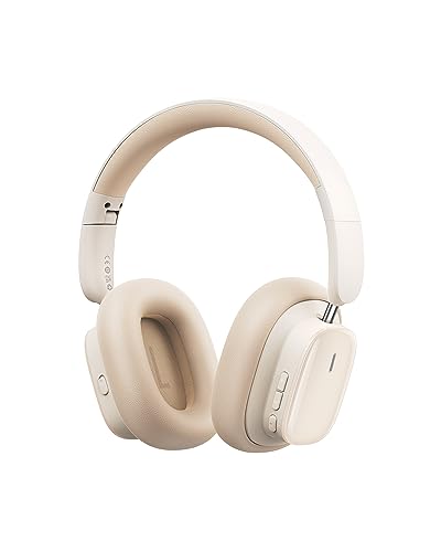 Baseus Aktive Noise Cancelling Kopfhoerer mit 100 Std. Akku, LHDC Hi-Res Sound, Reduziert Geräusche um Bis zu 95%, Raumsound, ENC-Mikrofone, 0,038s niedriger Latenz, Bluetooth 5.3 Kopfhörer Over-Ear von Baseus