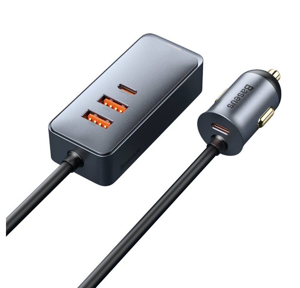 Baseus Autoladegerät 2x USB / 2x USB Type C 120W grau USB-Ladegerät Baseus Autoladegerät 2x USB / 2x USB Type C 120W grau USB-Ladegerät von Baseus