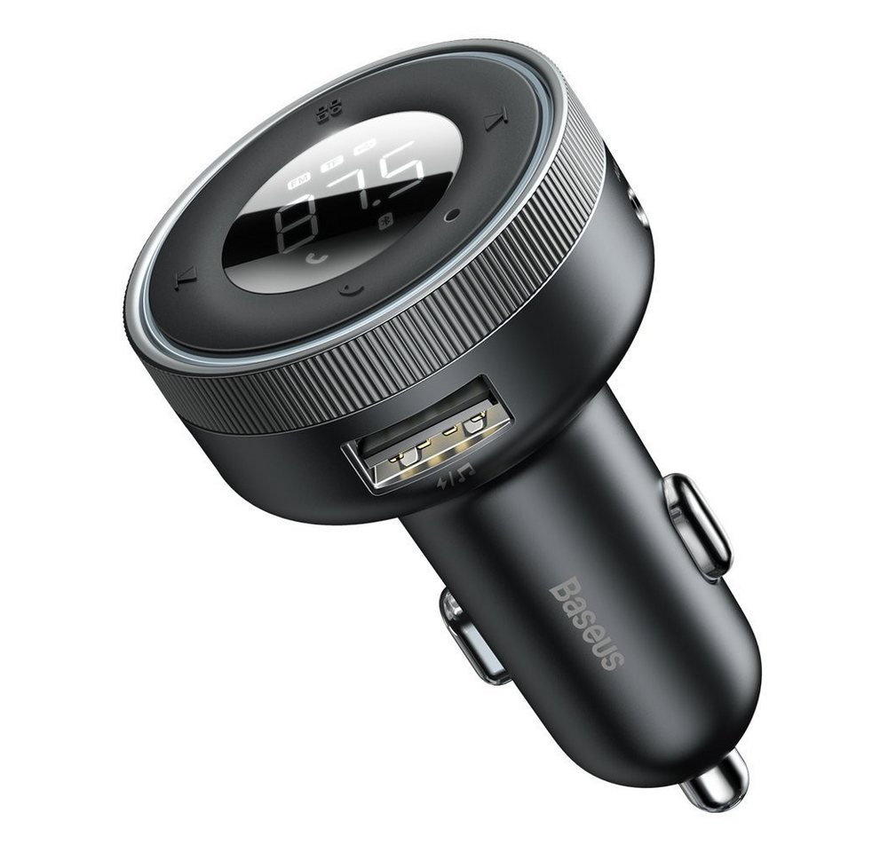 Baseus Autoladegerät LED 2x USB / 3,5mm MP3 Player Bluetooth 5.0 3.4A USB-Ladegerät von Baseus