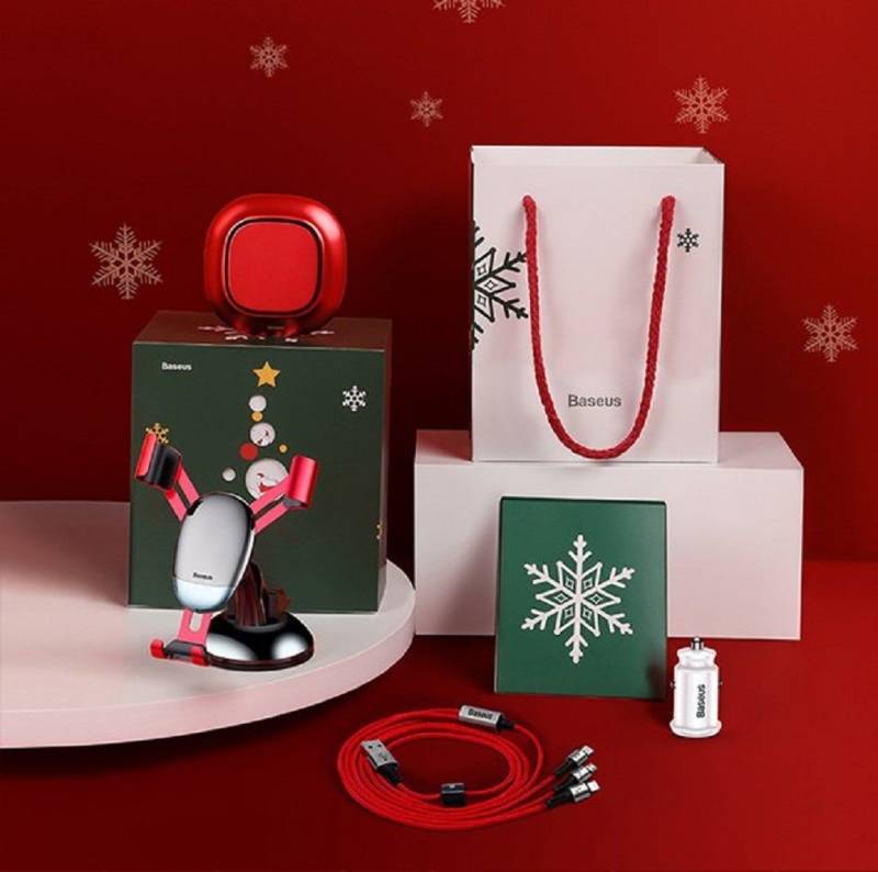 Baseus Autozubehör Geschenkset mit KFZ Handy Halterung Handy-Halterung, (4-tlg) von Baseus