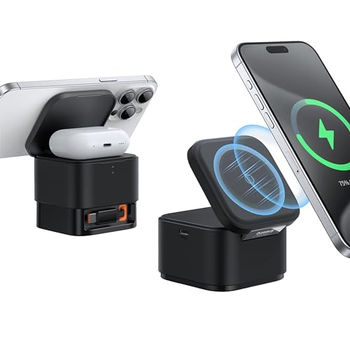 Baseus BS-W531 Cargador Inalámbrico 2 en 1 con Magsafe 20W Negro von Baseus