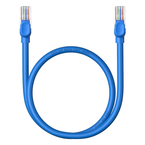 Baseus Baseus Ethernet-Kabel, High-Speed-CAT6-Gigabit-Ethernet-Kabel (rundes Kabel) für Laptop, Computer, Router, TV und TV, Blau, 0,5 m von Baseus