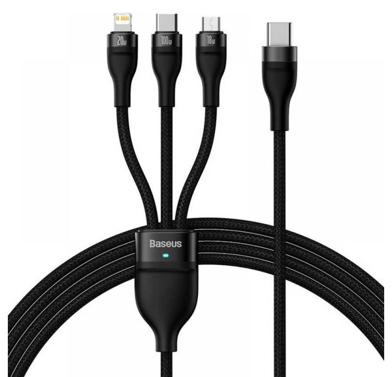 Baseus Baseus Flash Series 2, 3in1 USB-C Kabel, USB-C / Lightning / Micro, Lightningkabel von Baseus