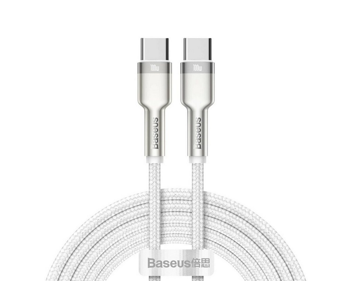 Baseus Baseus Kabel USB-C auf USB-C Schnellladekbel, 100W, 1m (weiß) Smartphone-Kabel von Baseus