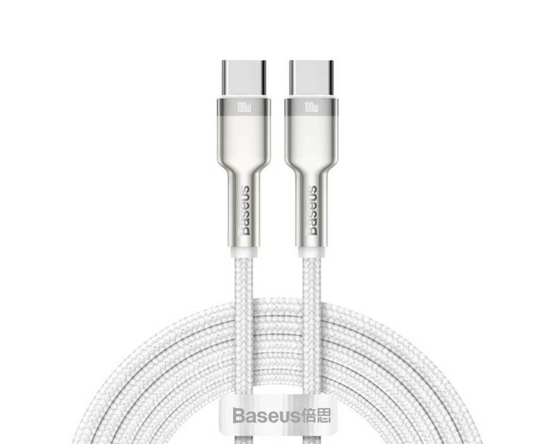 Baseus Baseus Kabel USB-C auf USB-C Schnellladekbel, 100W, 1m (weiß) Smartphone-Kabel von Baseus