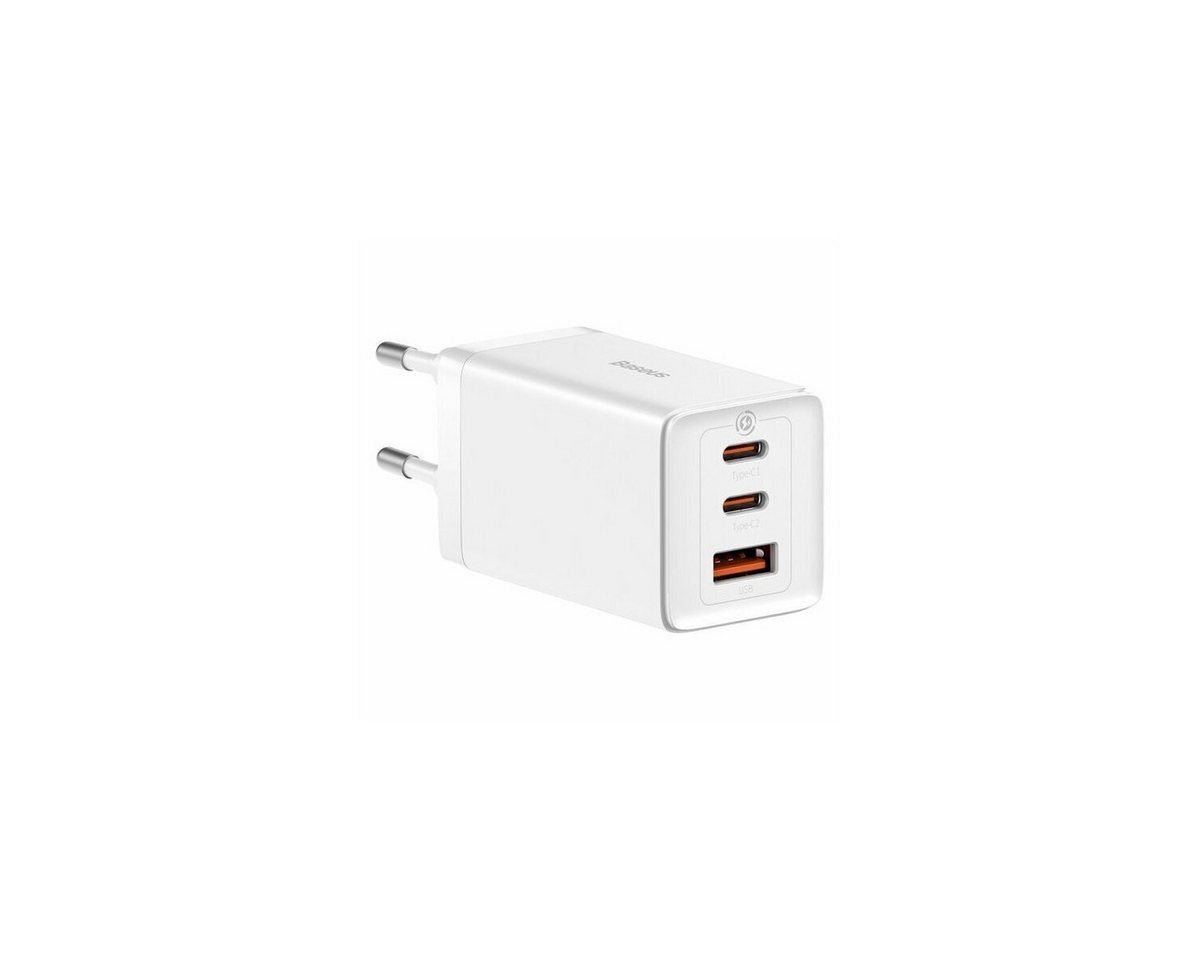 Baseus Baseus Wandladegerät Fast Charge 2xUSB-C + USB, 65W (weiß) Smartphone-Kabel von Baseus