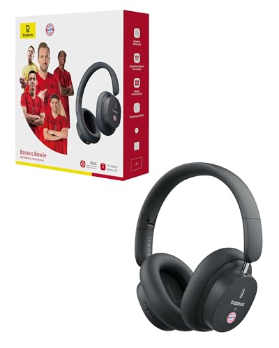 Baseus D05 Bluetooth Kopfhörer Over Ear über dem Ohr mit kraftvollem Bass, 50 Stunden Spielzeit, ENC-Anrufklarheit, Geräuschisolierung, bequemer Passform, leichtem, faltbarem Kopfhörer von Baseus