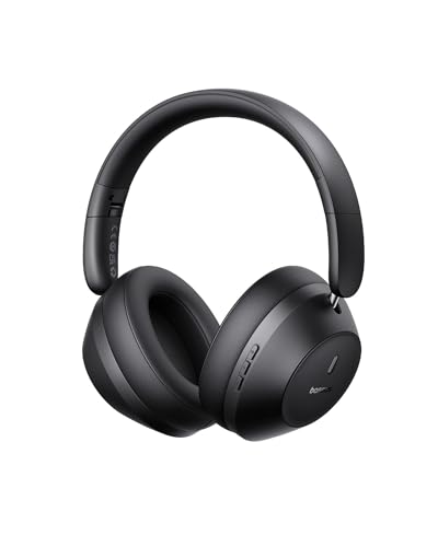 Baseus Bluetooth Kopfhörer Over Ear über dem Ohr mit kraftvollem Bass, 50 Stunden Spielzeit, ENC-Anrufklarheit, Geräuschisolierung, bequemer Passform, leichtem, faltbarem Kopfhörer von Baseus