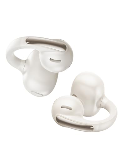 Baseus Bowie MC1 Open Ear Kopfhörer, Ohrclip mit Beeindruckender Klang, Adaptiver Bassverstärkung, Bluetooth 5,4, Geräuschunterdrückung bei Anrufen, IP57, 40H Akk, 5,2g Buds - Starlight weiß Baseus Bowie MC1 Open Ear Kopfhörer, Ohrclip mit Beeindruckender Klang, Adaptiver Bassverstärkung, Bluetooth 5,4, Geräuschunterdrückung bei Anrufen, IP57, 40H Akk, 5,2g Buds - Starlight weiß von Baseus