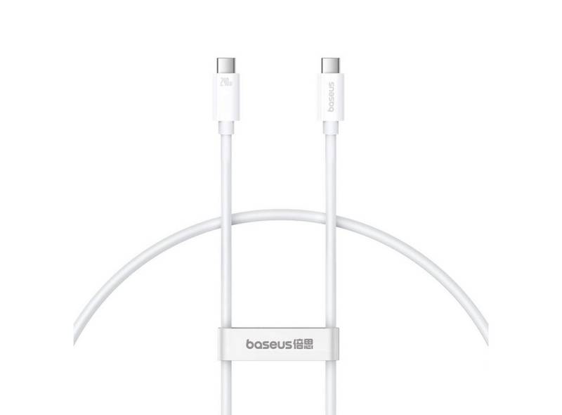 Baseus CB000068 USB-C – USB-C-Kabel 240 W PD 8K 60 Hz 1 m – Weiß Smartphone-Kabel, (100 cm) von Baseus