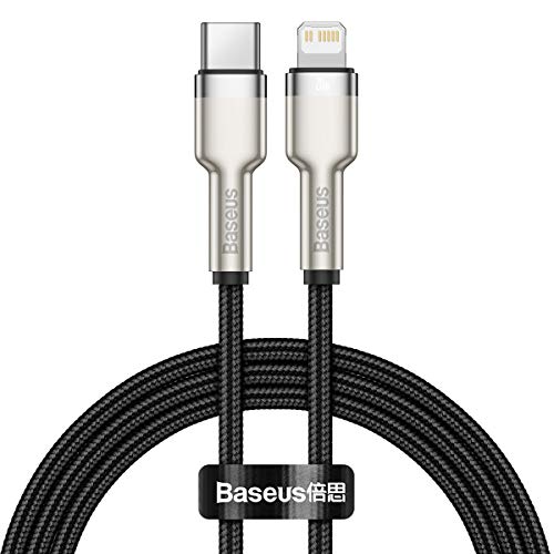 Baseus Cafule Metal Series Lade- & Datenübertragungskabel, Schwarz, 1 m, 20 W, USB Type A & Lightning von Baseus