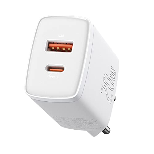 Baseus Compact Quick Charger Dual 20W White Schnelladegerät von Baseus