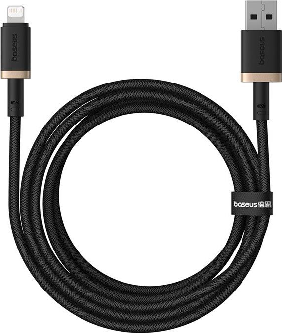 Baseus Dura Schnellladekabel Typ A zu IP 2.4A 2 m Schwarz, Gold (P10377801U01-02) von Baseus