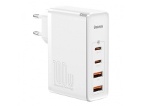 Baseus GaN2 Pro Netzladegerät, 2x USB + 2x USB-C, 100W, EU (weiß) von Baseus