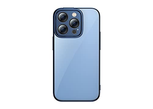 Baseus Glitter Transparent Case and Tempered Glass Set for iPhone 14 Pro (Blue) von Baseus