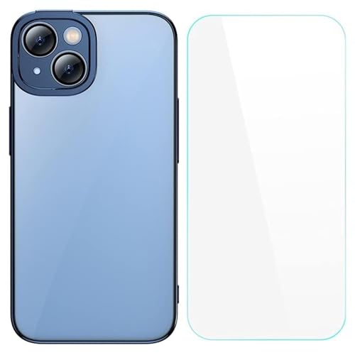 Baseus Glitzer Transparent Hülle und gehärtetes Glas Set für iPhone 14 Plus (blau) von Baseus