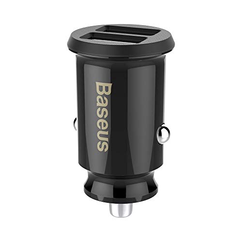 Baseus Grain Car Charger 2X USB 5V 3.1 A (Black) CCALL-ML01 Pour Asus Zenfone Selfie ZD551KL von Baseus
