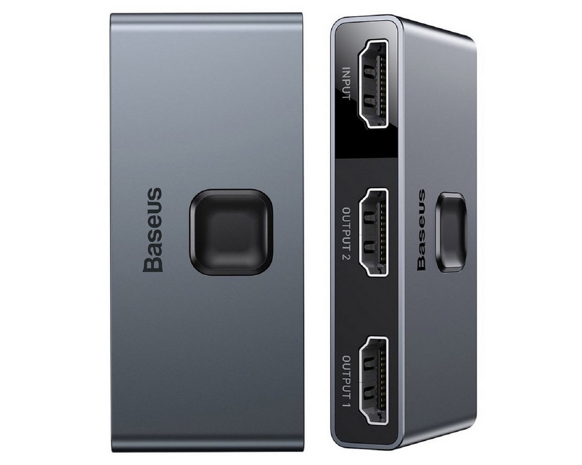 Baseus HDMI-Splitter Baseus 2-Wege-Switch-Splitter HDMI-Umschalter 2x HDMI 4K / 30 Hz grau Baseus HDMI-Splitter Baseus 2-Wege-Switch-Splitter HDMI-Umschalter 2x HDMI 4K / 30 Hz grau von Baseus