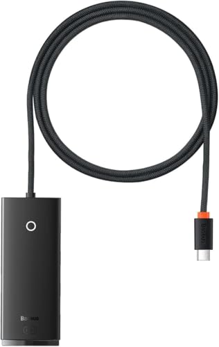 Baseus HUB Lite Series 4in1 USB-C to 4xUSB 3.0 + 1x Type-C 15W, with 1m Cable Black (WKQX030401) von Baseus