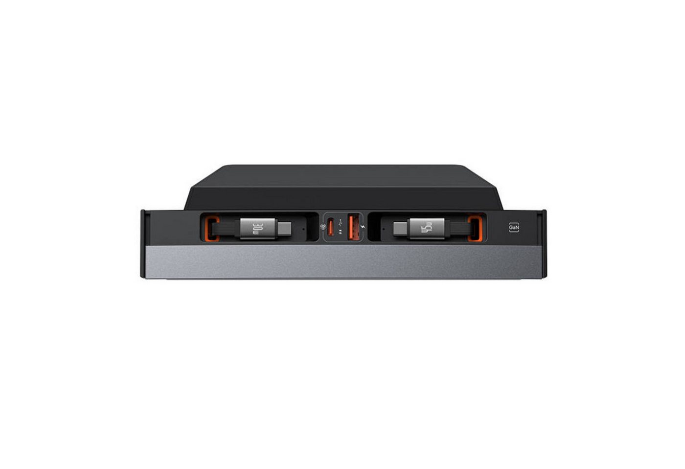 Baseus Hub T-Space mit USB-C-zu-USB-C-Kabeln für Tesla-Fahrzeuge (schwarz) Ladestation von Baseus