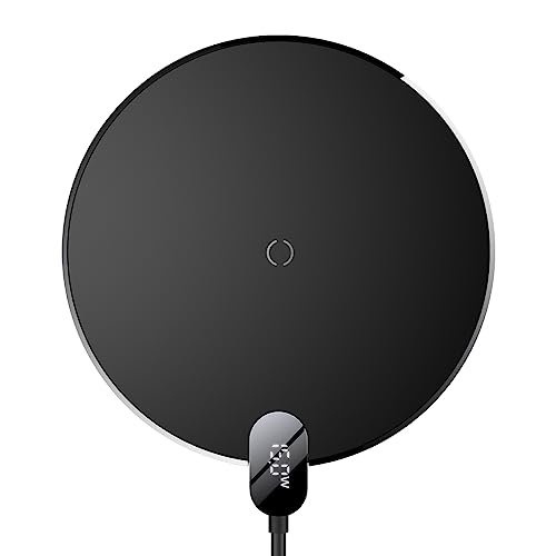 Inductive Wireless Charger Baseus Digital LED 15 W (schwarz) von Baseus