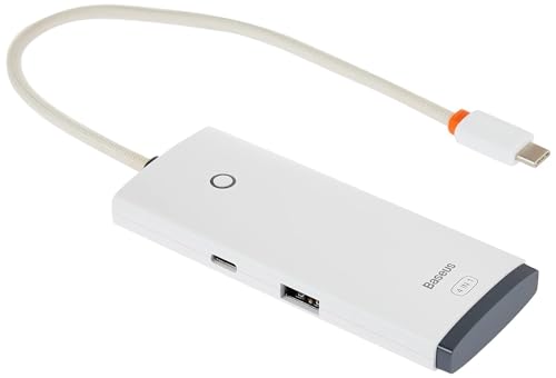 Baseus Lite Series Hub 4 in 1 USB-C auf 4 x USB 3.0 + USB-C, 25 cm (weiß) von Baseus