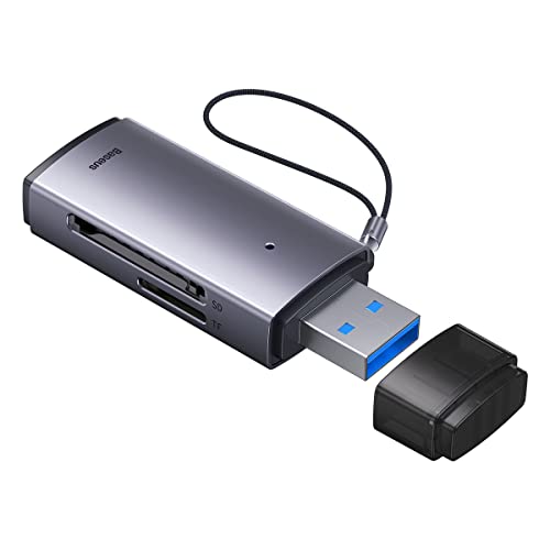 Baseus Lite Series USB-A auf SD/TF Kartenleser Grau von Baseus