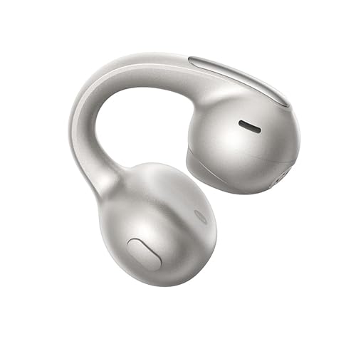Baseus MC1 Pro Open Ear Kopfhörer, Ohrclip mit Beeindruckender Klang, Adaptiver Bassverstärkung, Bluetooth 6.0, Geräuschunterdrückung bei Anrufen, IP67, 40H Akk, 5,0g Buds - Titanfarbe von Baseus