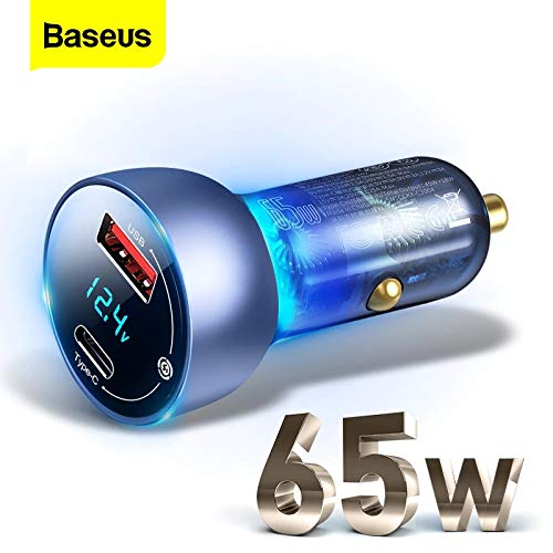 Baseus Car Charger Set Particular Digital Display PPS QC U+C (60W C+C Cable 1m) 45W Black TZCCKX-0G von Baseus