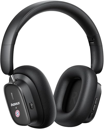 Baseus Aktive Noise Cancelling Kopfhoerer mit 100 Std. Akku, LHDC Hi-Res Sound, Reduziert Geräusche um Bis zu 95%, Raumsound, ENC-Mikrofone, 0,038s niedriger Latenz, Bluetooth 5.3 Kopfhörer Over-Ear von Baseus
